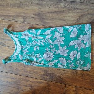 Green floral tank
